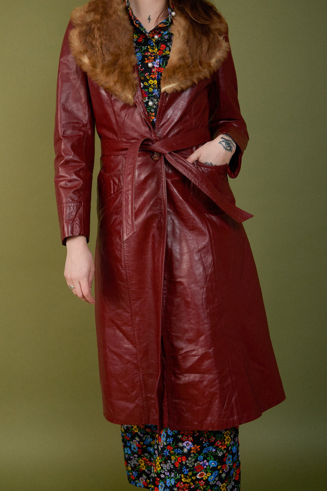 Margot Leather Trench