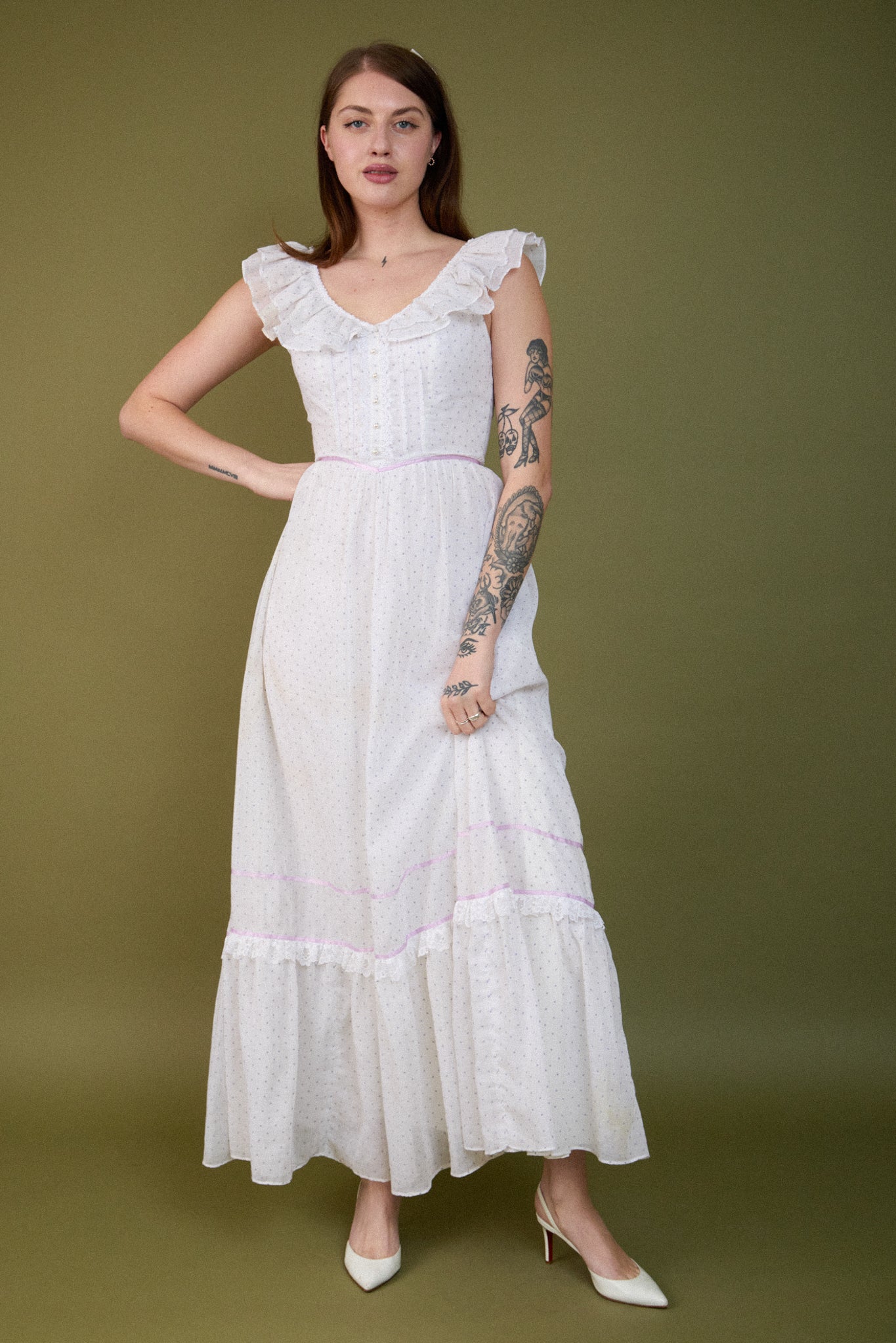 Lilac Ruffle Gown