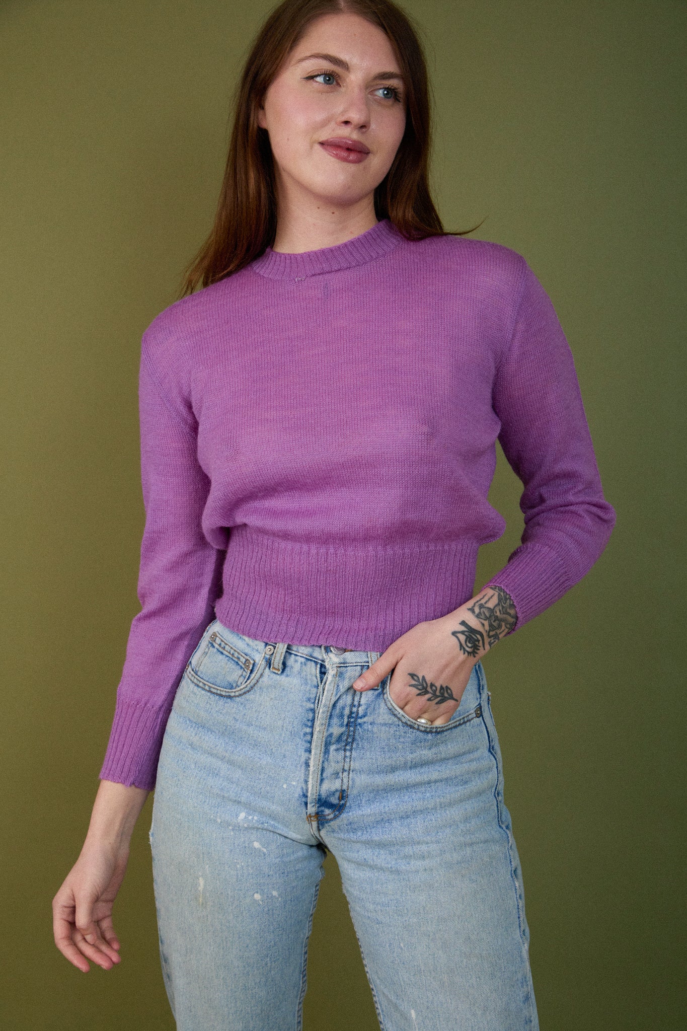 Aubergine Wool Sweater