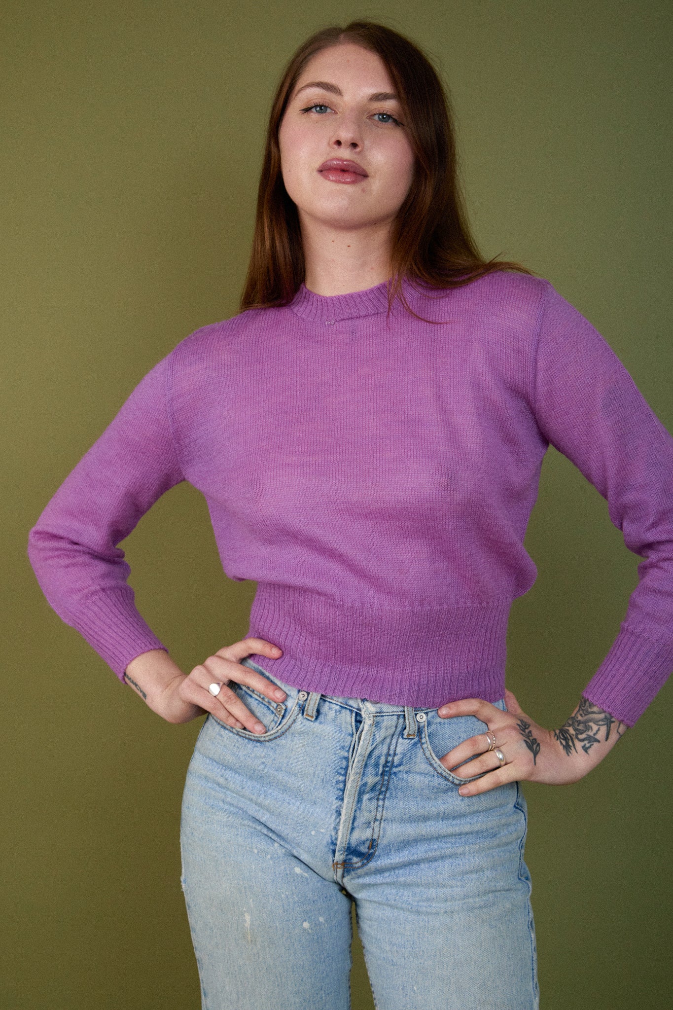 Aubergine Wool Sweater