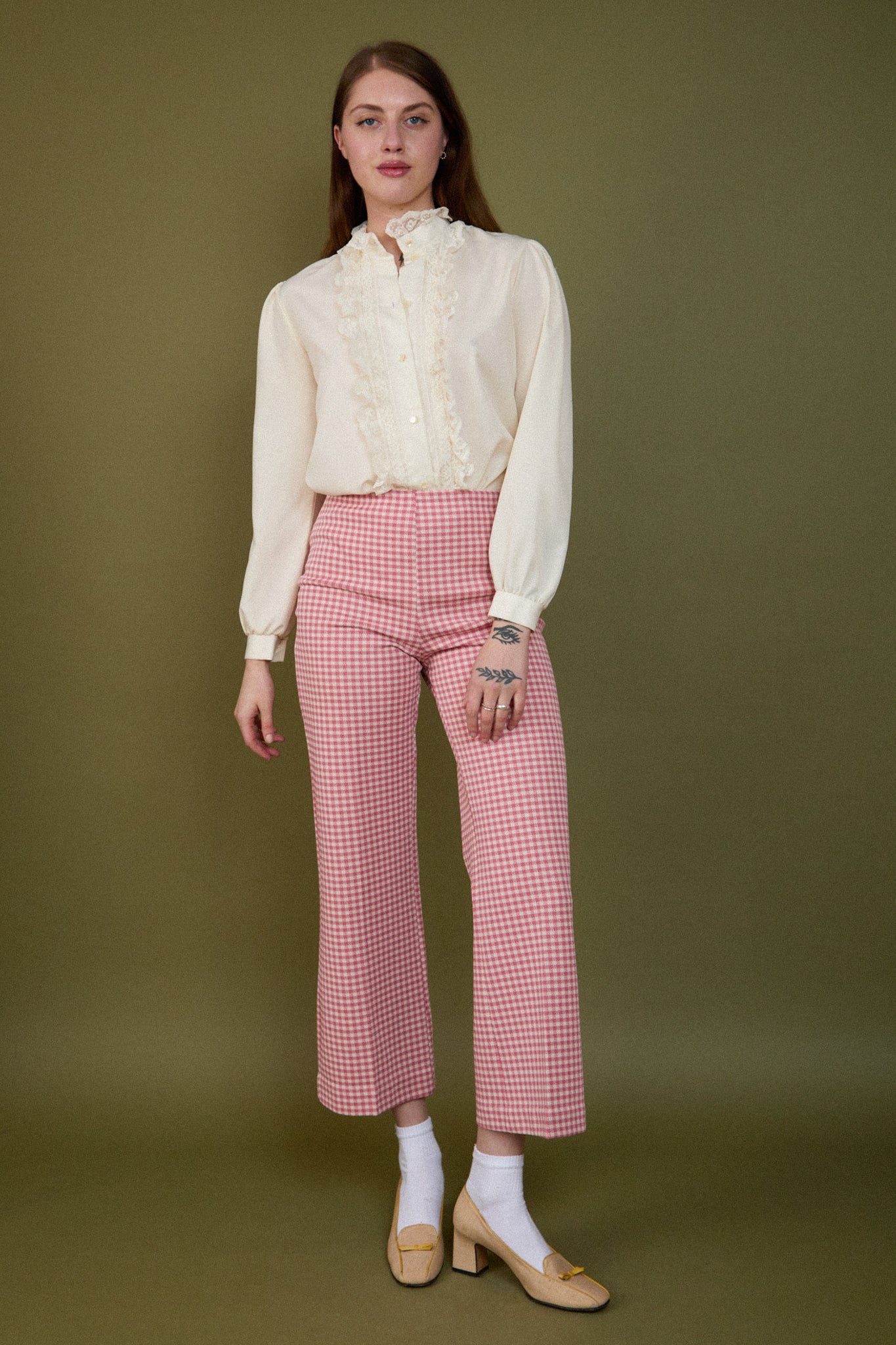 Rose Gingham Pants